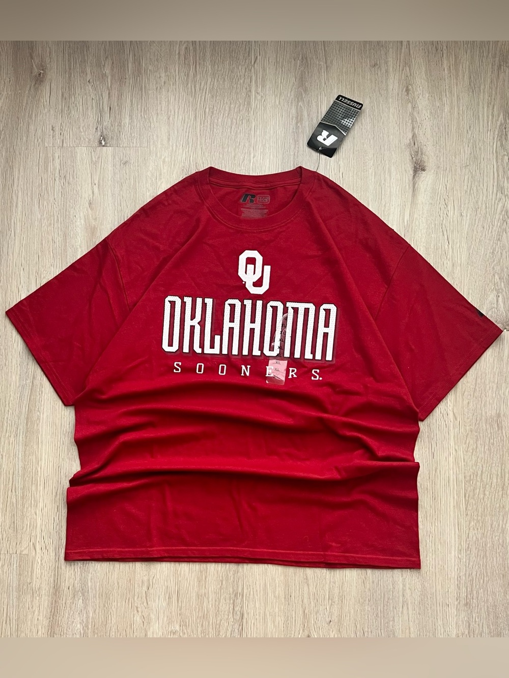 Oklahoma Sooners OU T-Shirt Mens XL Red Russell Athletic NCAA Tee NWT